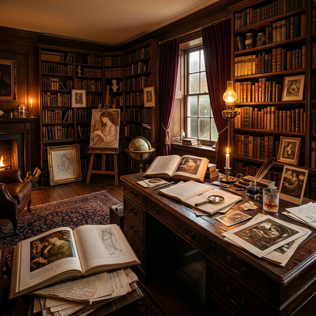 Victorian scholar's private library