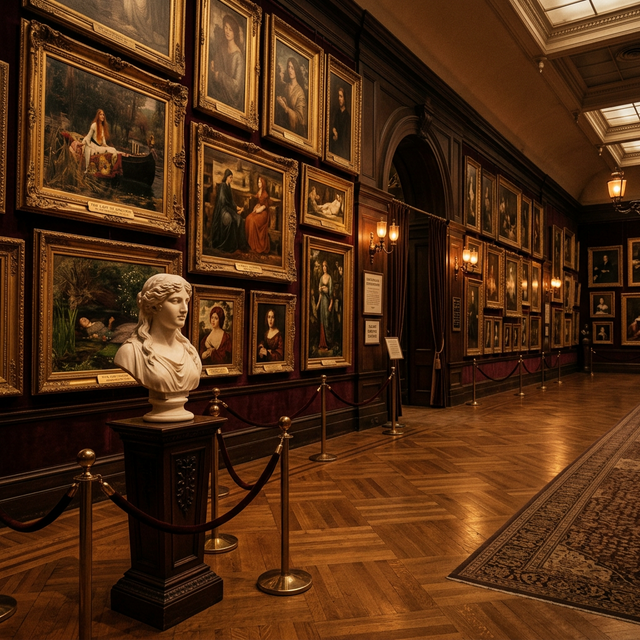 Victorian art exhibition gallery